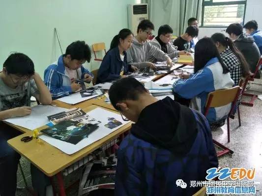 动手剪裁出“你的样子”-----别样学习体验就在郑州回中国际部课堂